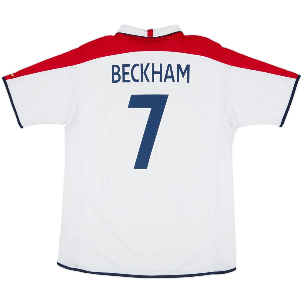 2003-05 England Home Shirt Beckham #7 - 6/10 - (XL)