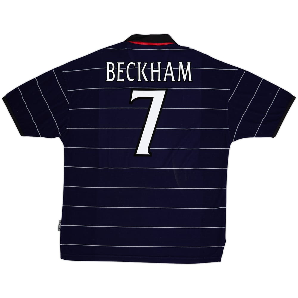 1999-00 Manchester United Away Shirt Beckham #7 - 8/10 - (XL)