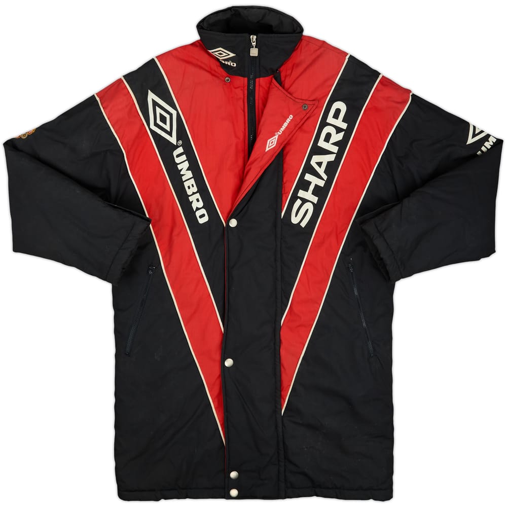 1992-93 Manchester United Umbro Padded Bench Coat - 7/10 - (S)