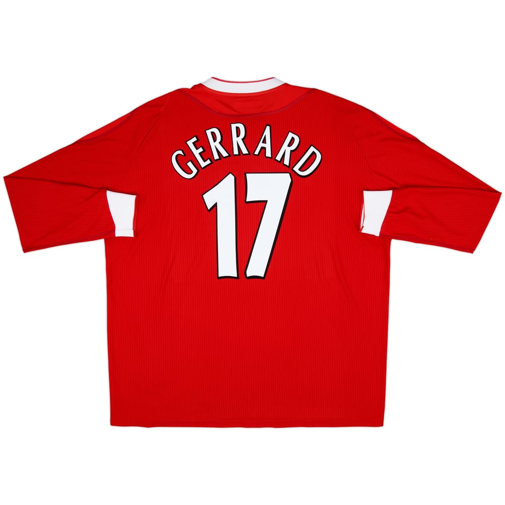 2002-04 Liverpool Home L/S Shirt Gerrard #17 - 10/10 - (XXL)