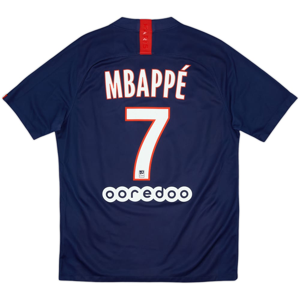 2019-20 Paris Saint-Germain Home Shirt Mbappe #7 - 6/10 - (M)