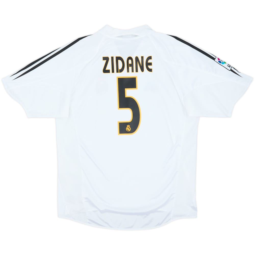 2004-05 Real Madrid Home Shirt Zidane #5 - 8/10 - (L)