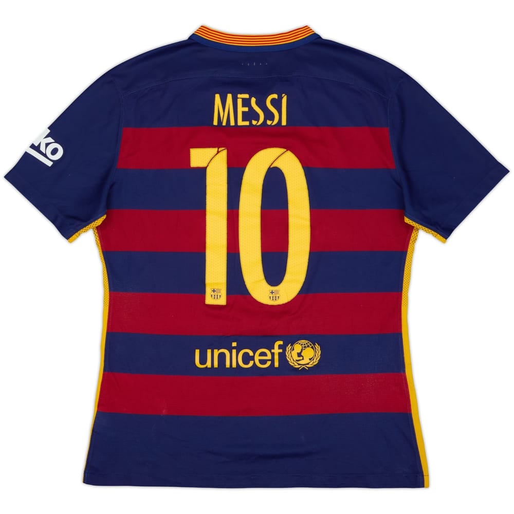 2015-16 Barcelona Authentic Home Shirt Messi #10 - 5/10 - (L)