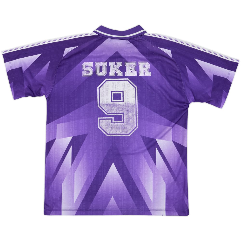 1996-97 Real Madrid Taquy Away Shirt Suker #9 - 5/10 - (L)