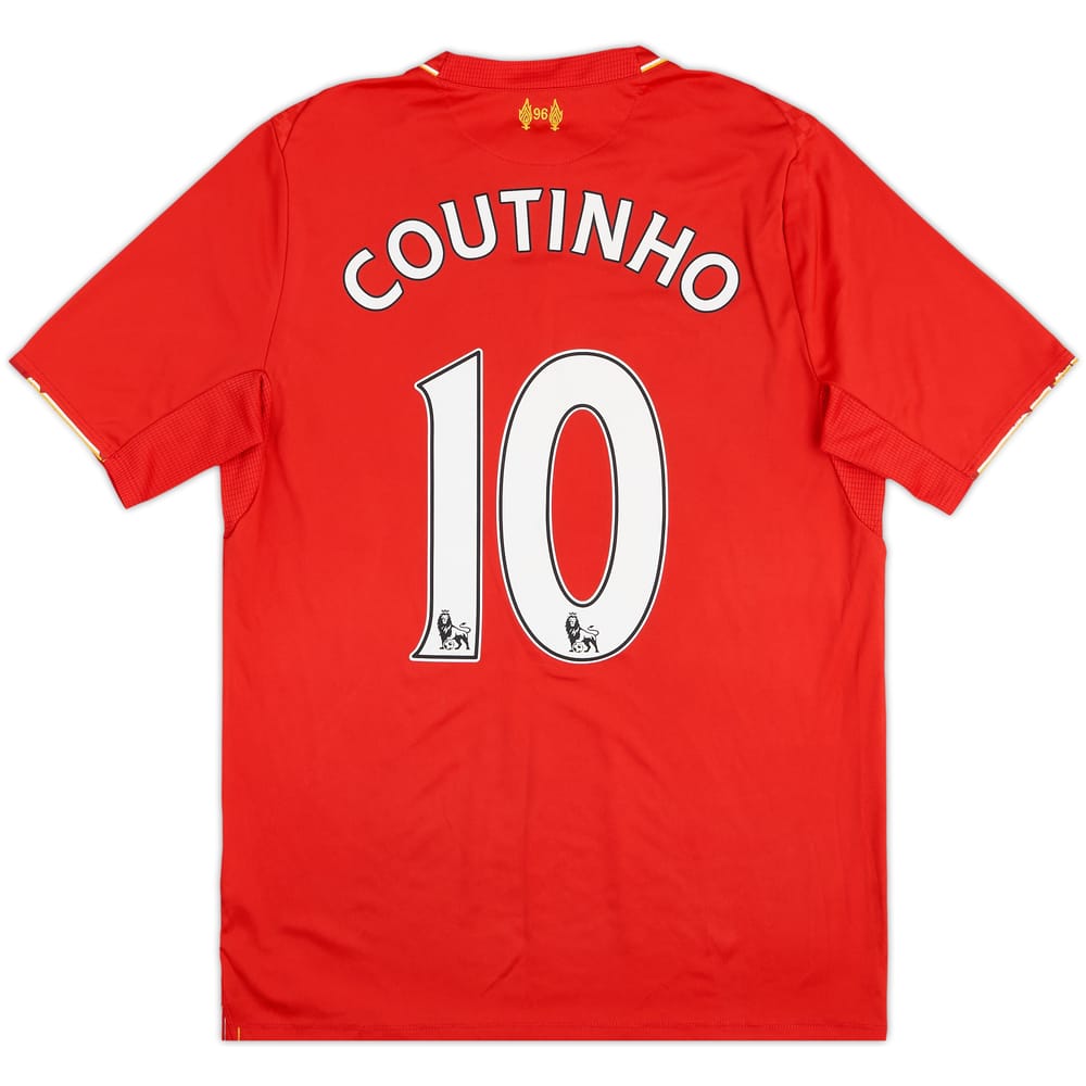2015-16 Liverpool Home Shirt Coutinho #10 - 8/10 - (S)
