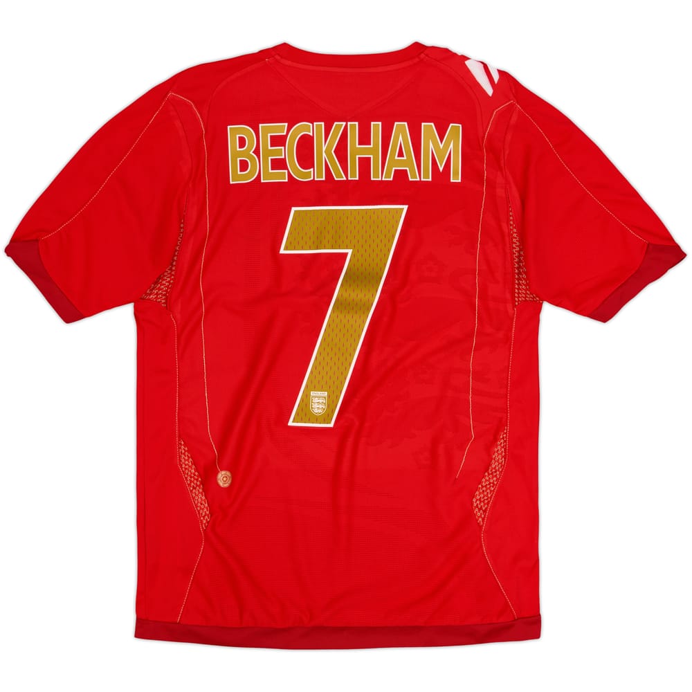 2006-08 England Away Shirt Beckham #7 - 6/10 - (S)