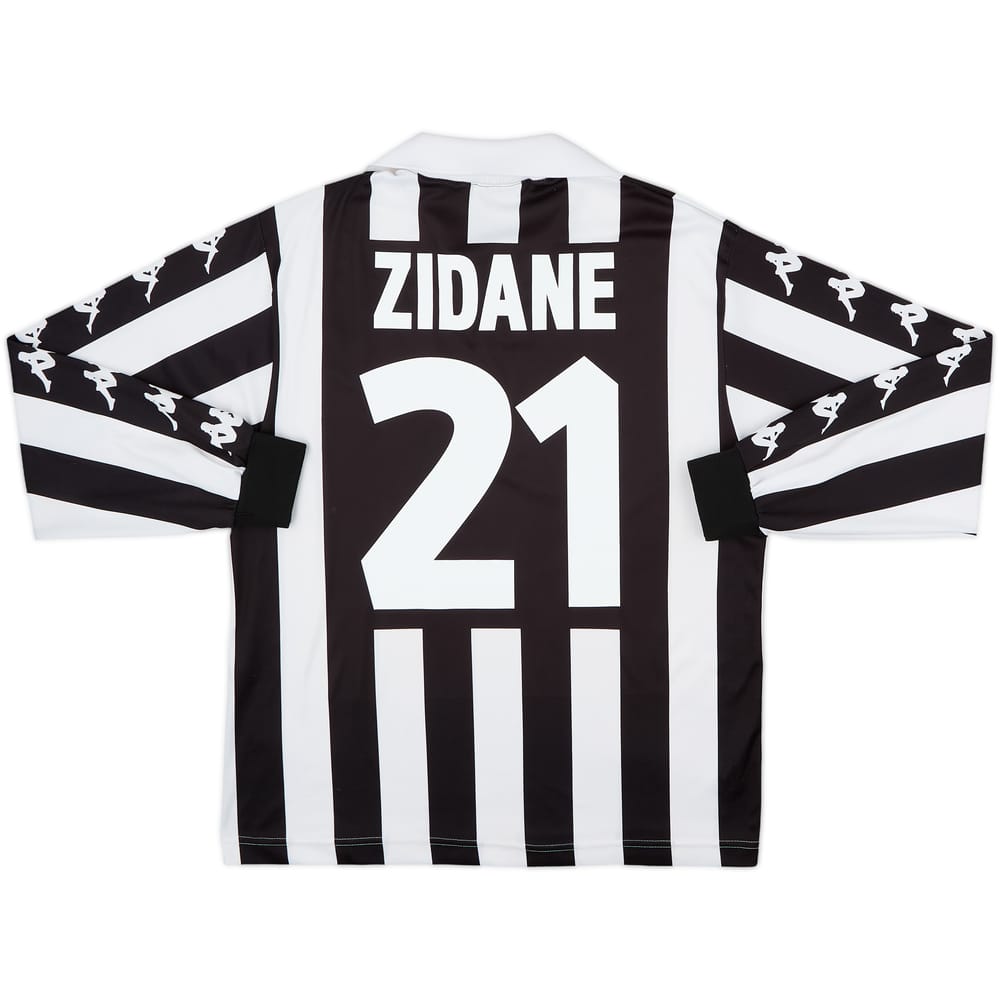 1999-00 Juventus Basic Home L/S Shirt Zidane #21 - 8/10 - (M)