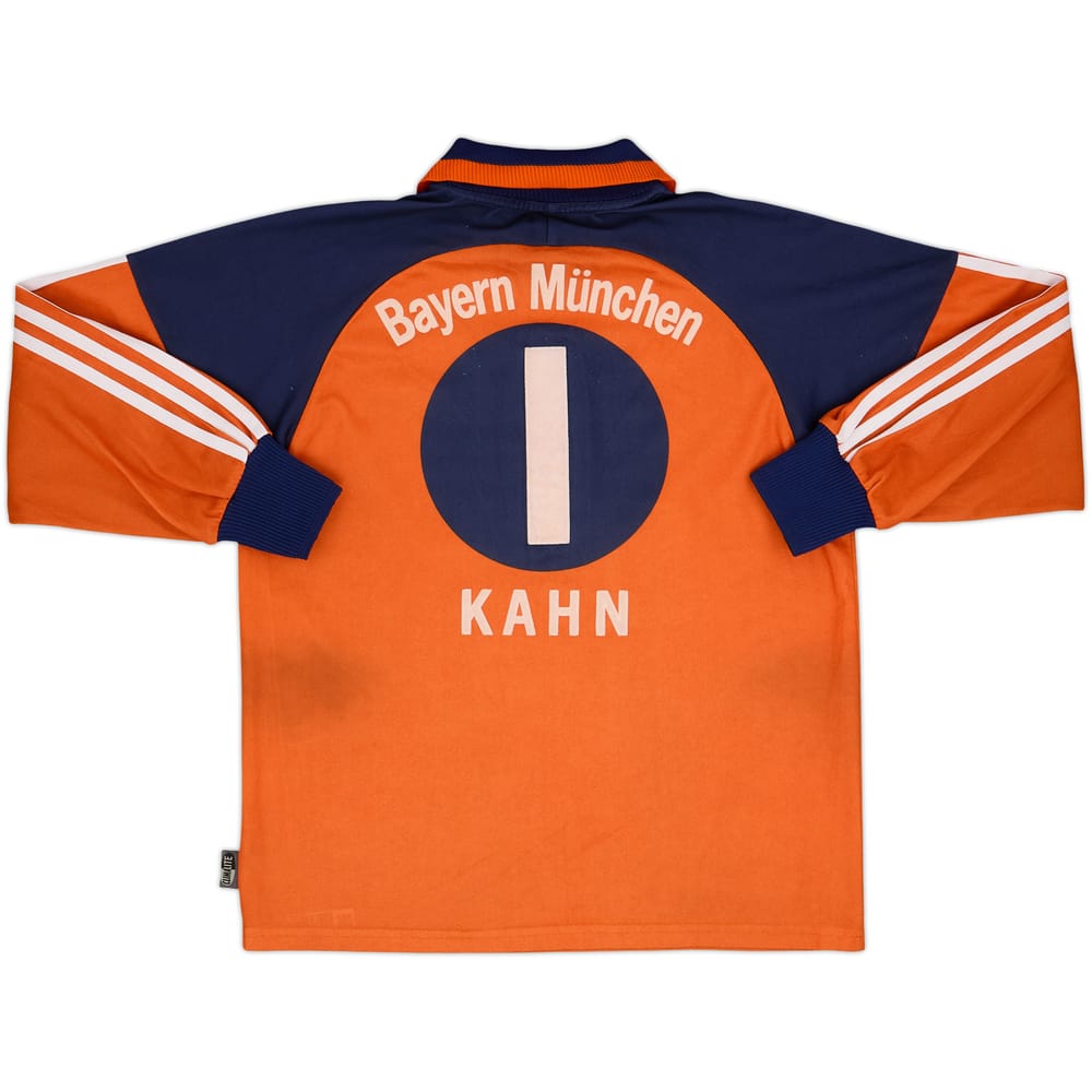 2000-01 Bayern Munich GK Shirt Khan #1 - 7/10 - (Y)