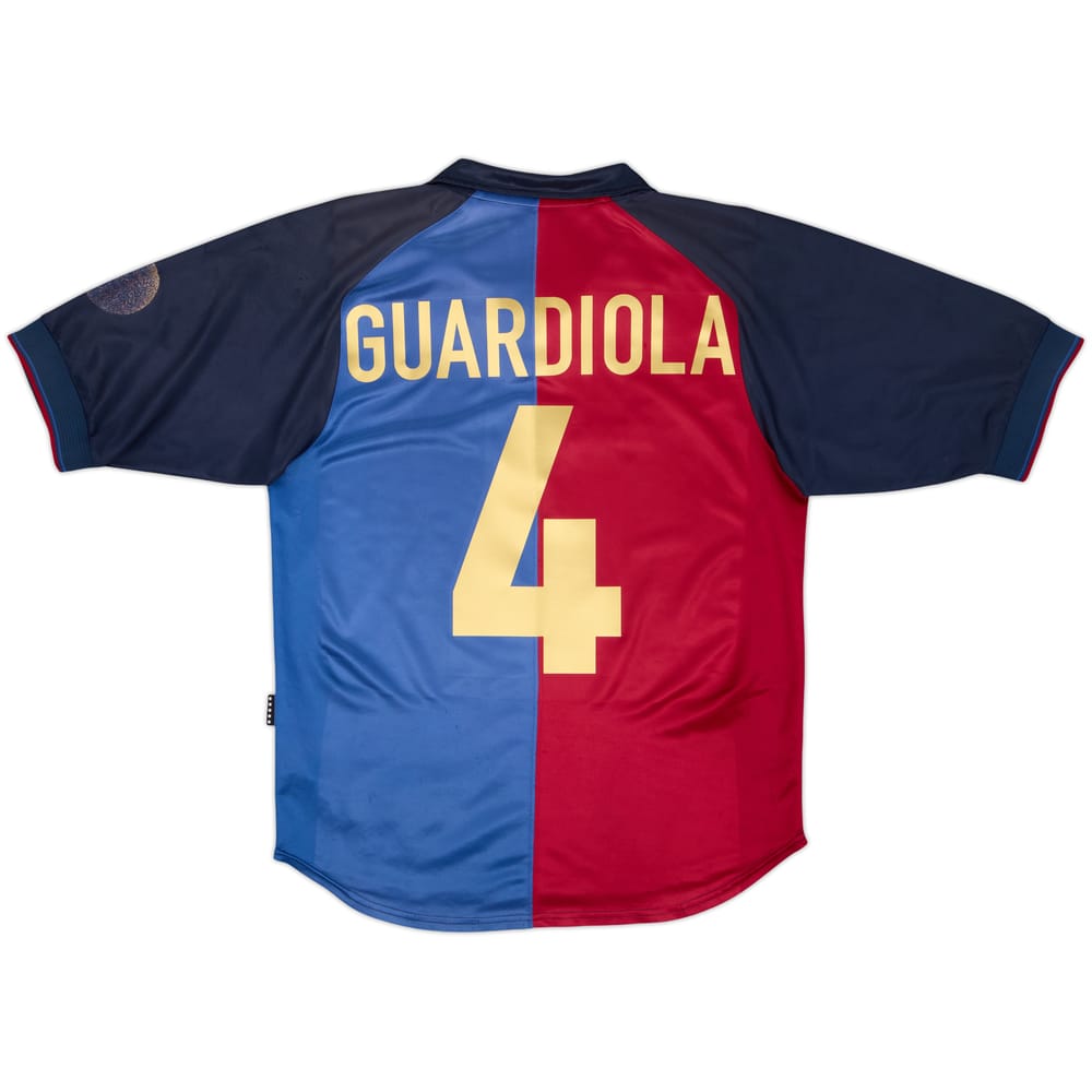 1999-00 Barcelona Centenary Home Shirt Guardiola #4 - 6/10 - (S)