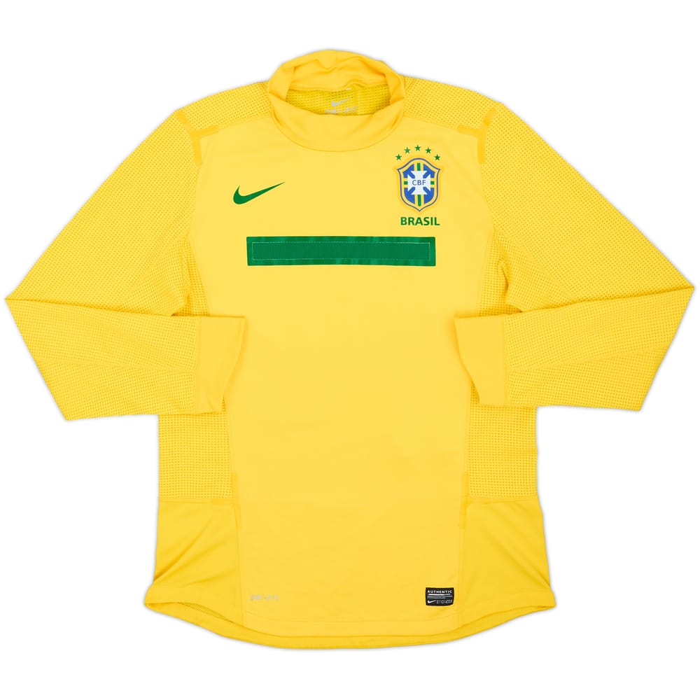 2011 Brazil Authentic Home L/S Shirt - 8/10 - (XL)