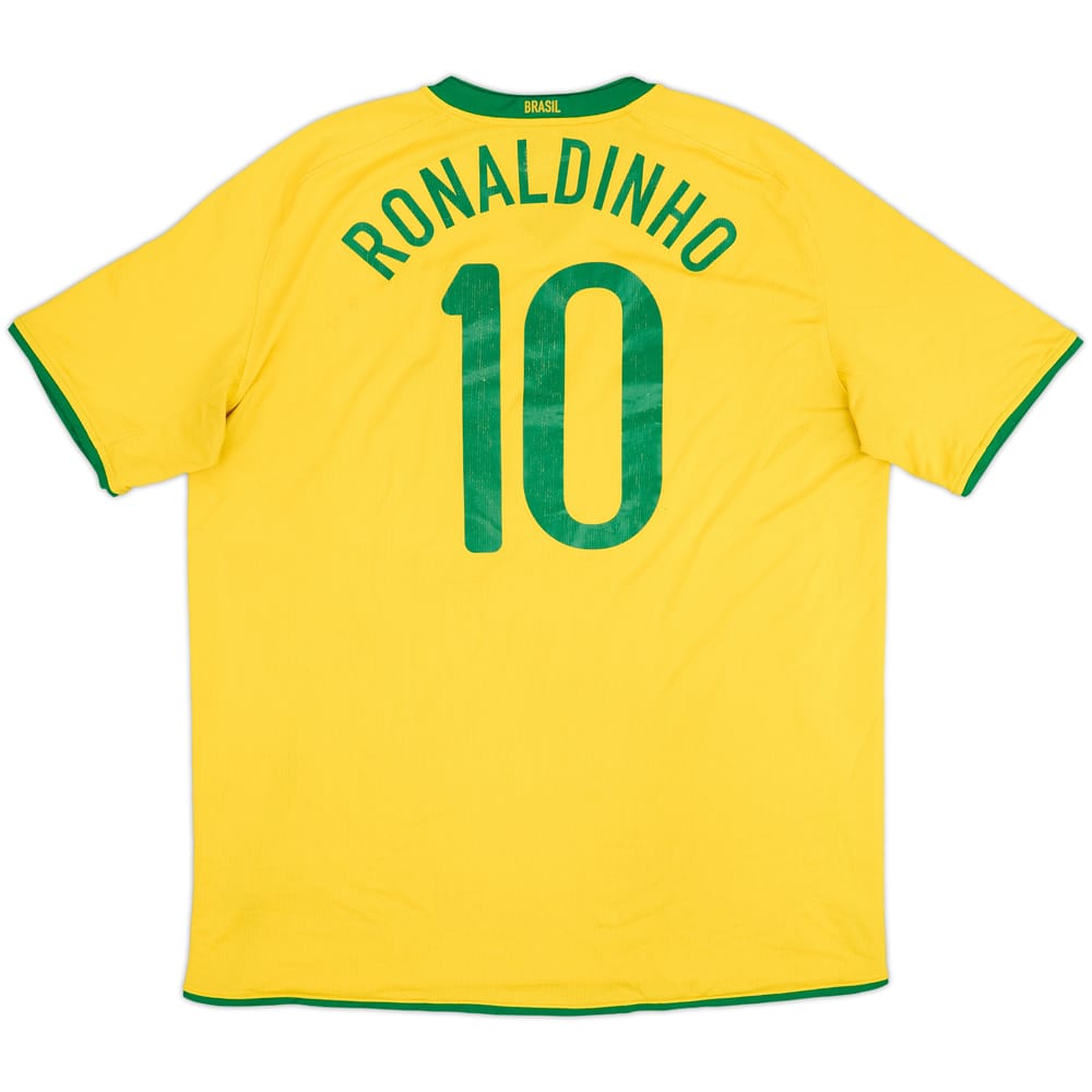 2008-10 Brazil Home Shirt Ronaldinho #10 - 5/10 - (XXL)