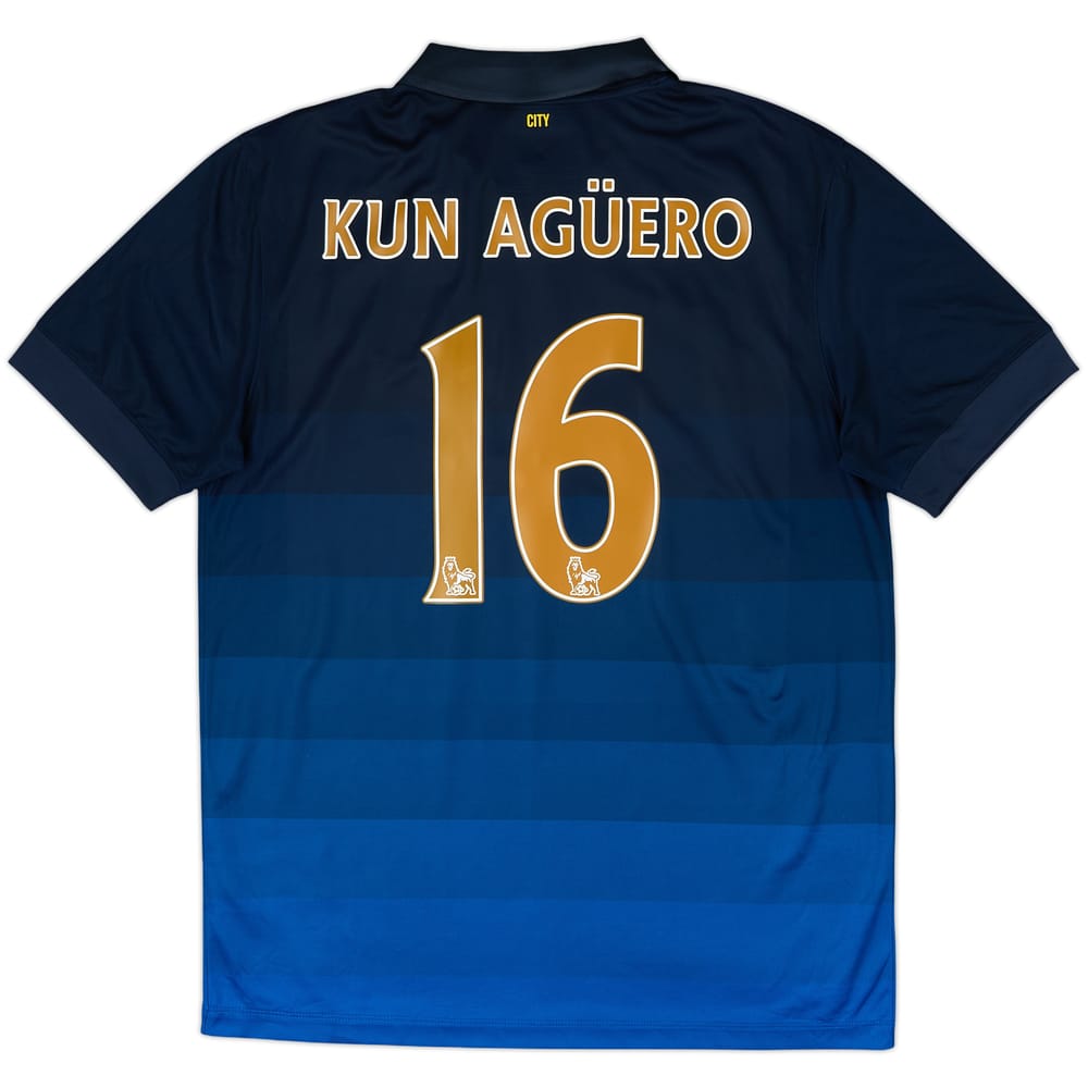 2014-15 Manchester City Away Shirt Kun Aguero #16 - 8/10 - (L)