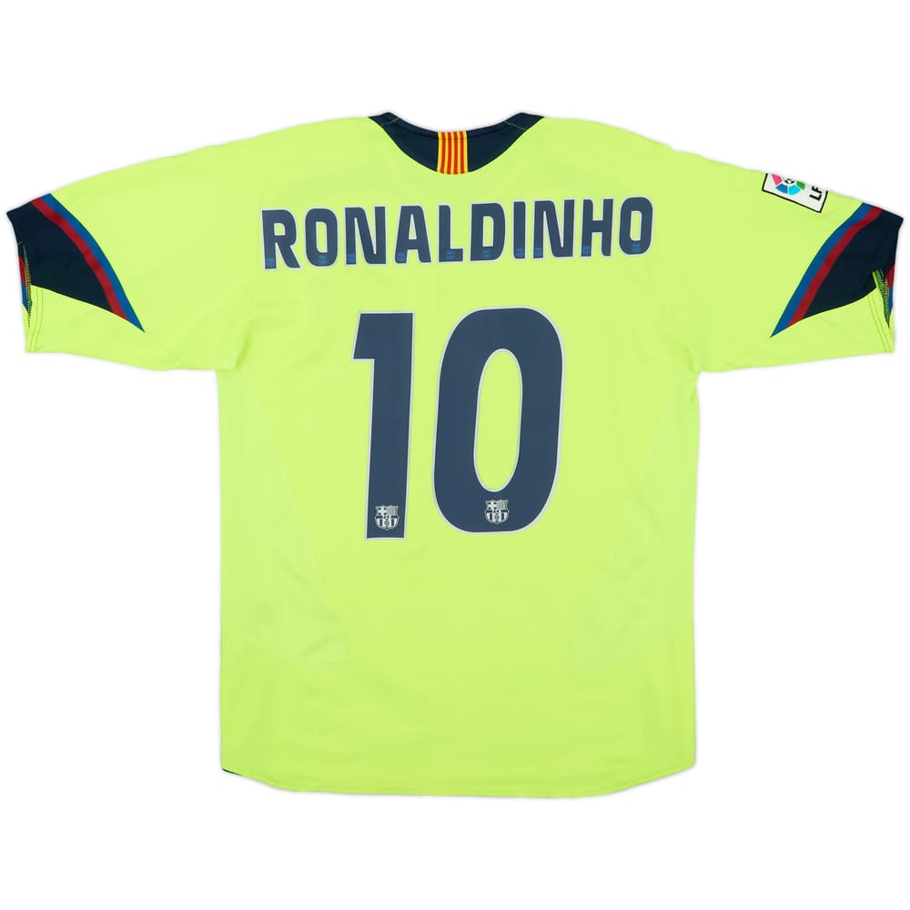 2005-06 Barcelona Away Shirt Ronaldinho #10 - 8/10 - (M)