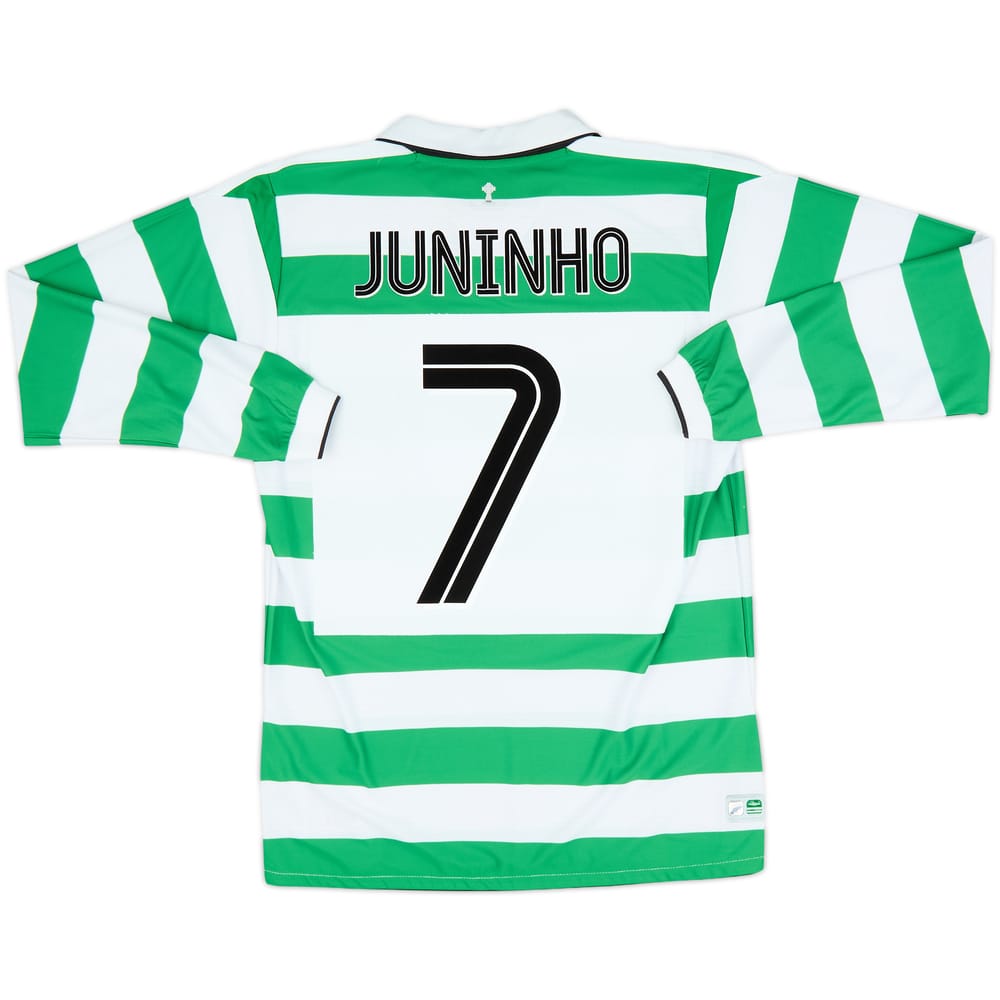 2004-05 Celtic Home L/S Shirt Juninho #7 - 10/10 - (S)