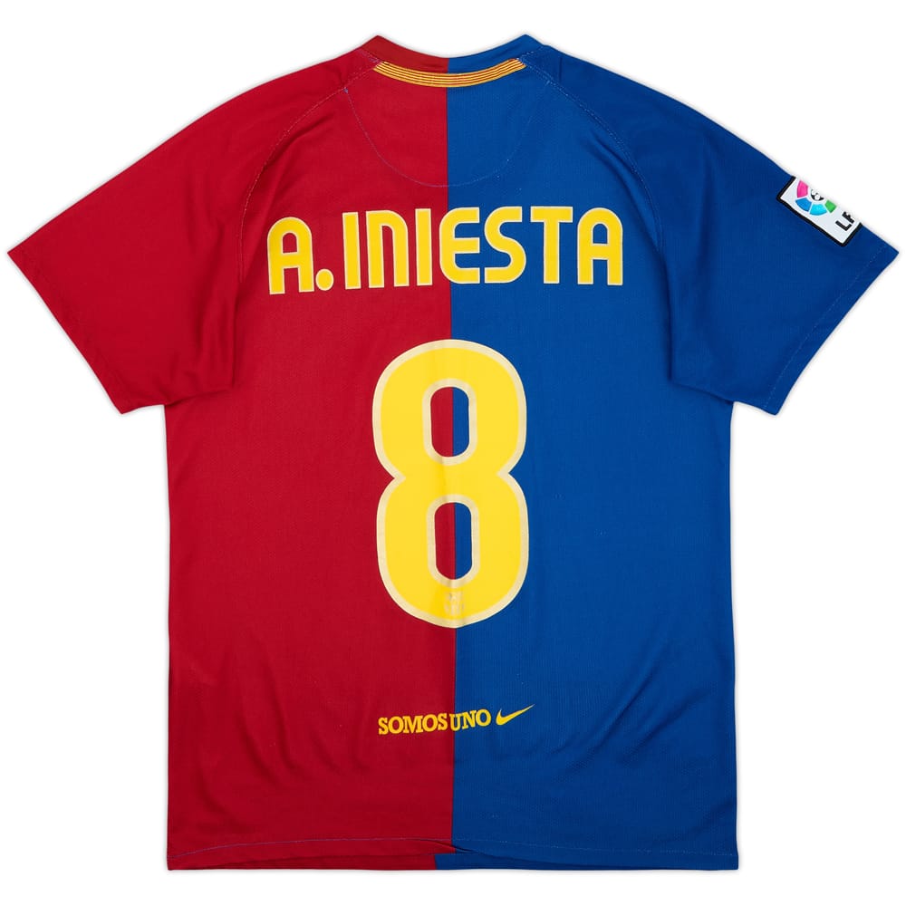 2008-09 Barcelona Home Shirt A.Iniesta #8 - 8/10 - (S)