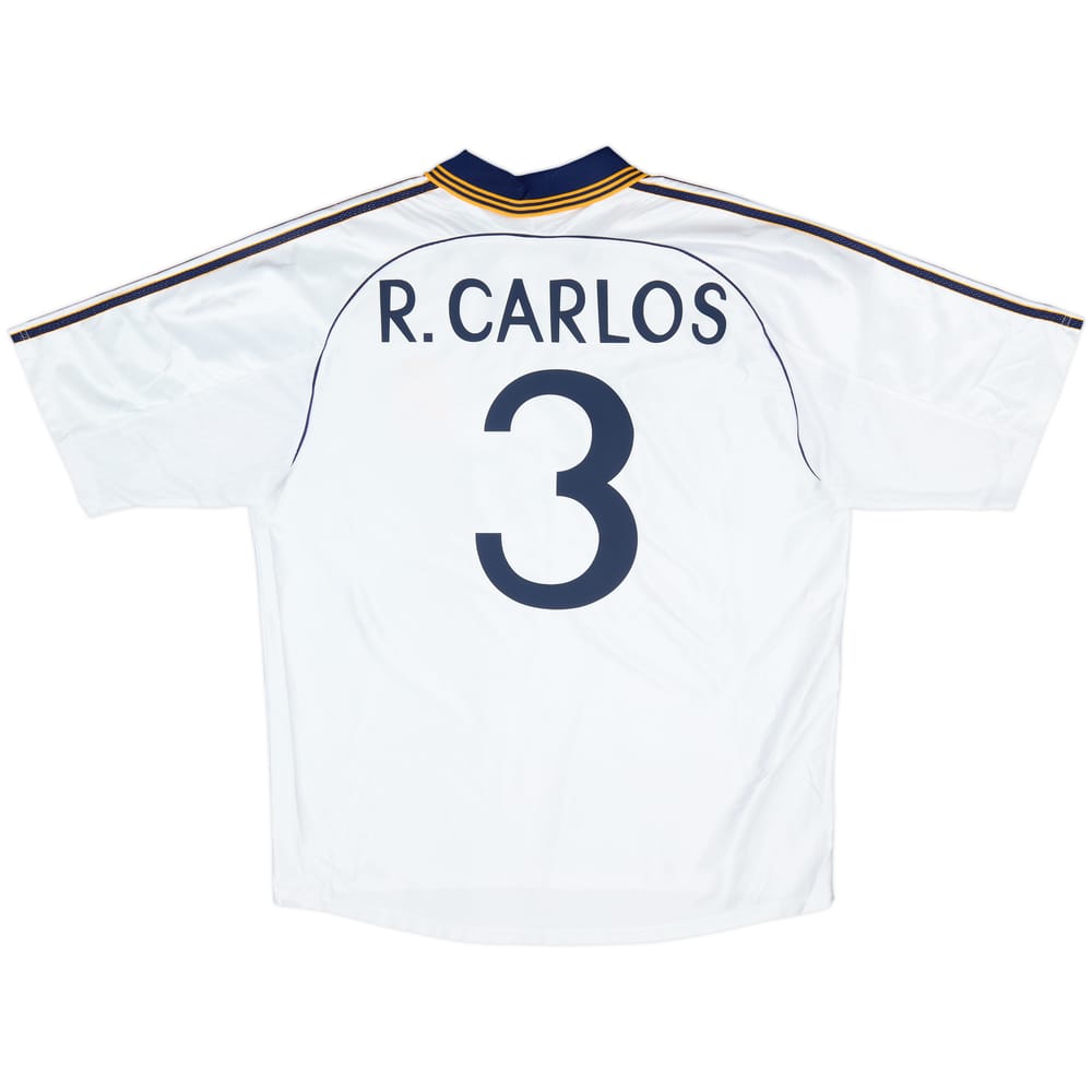 1998-00 Real Madrid Home Shirt R.Carlos #3 - 9/10 - (XL)