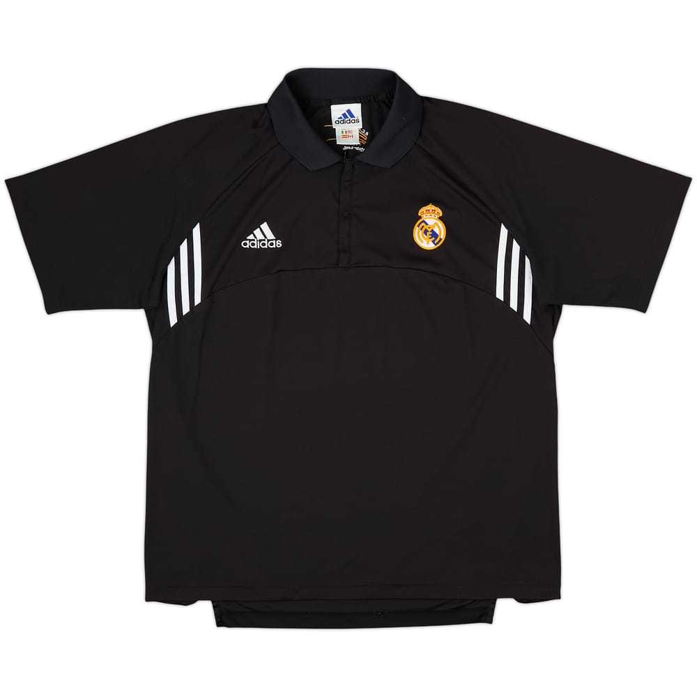 2001-02 Real Madrid adidas 1/4 Zip Polo Shirt - 10/10 - (L/XL)