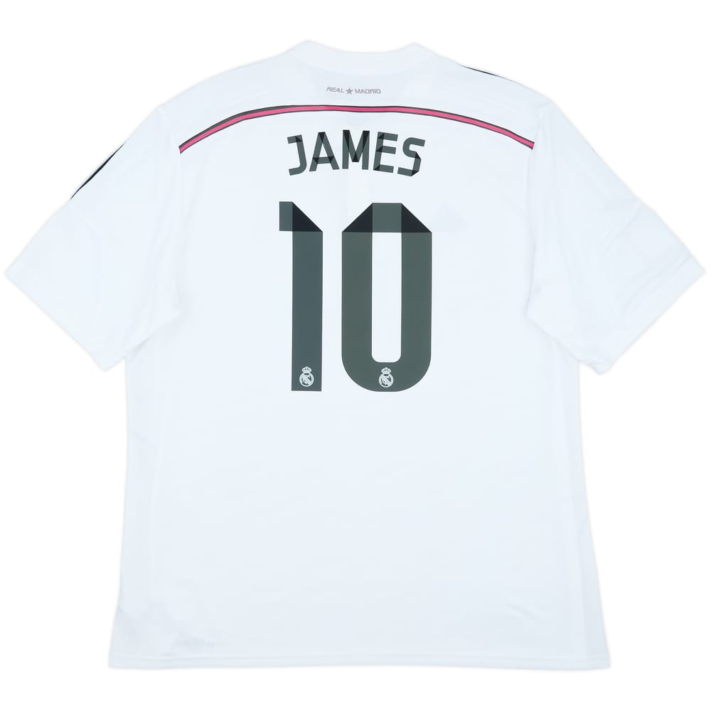 2014-15 Real Madrid Home Shirt James #10 - 7/10 - (XXL)