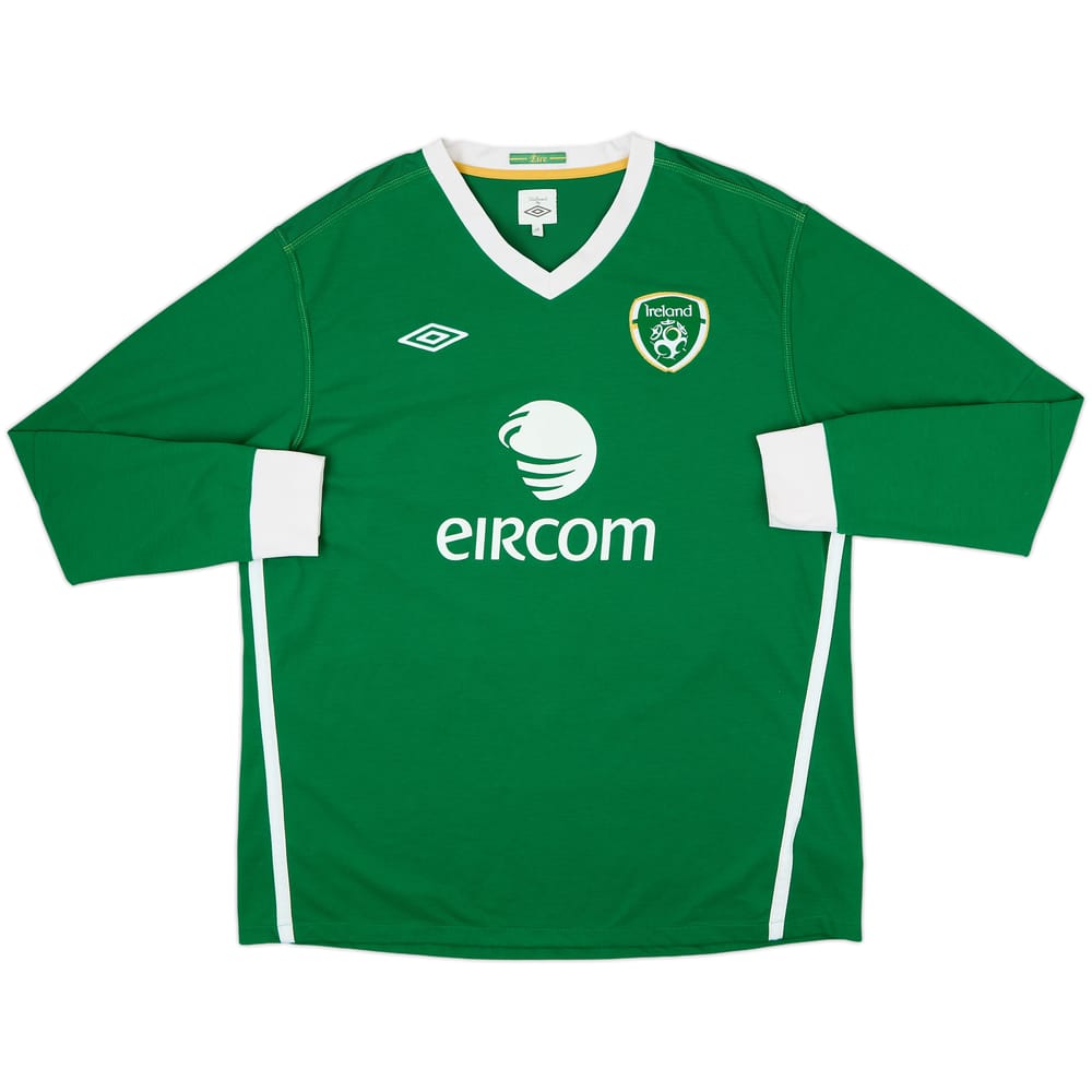 2010-11 Ireland Home L/S Shirt - 8/10 - (XXL)