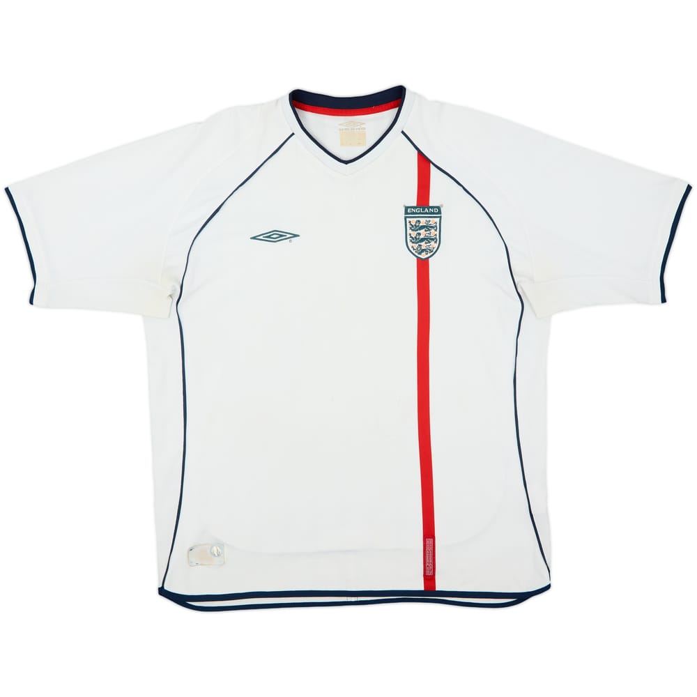 2001-03 Inglaterra Camiseta Local - 4/10 - (XL)