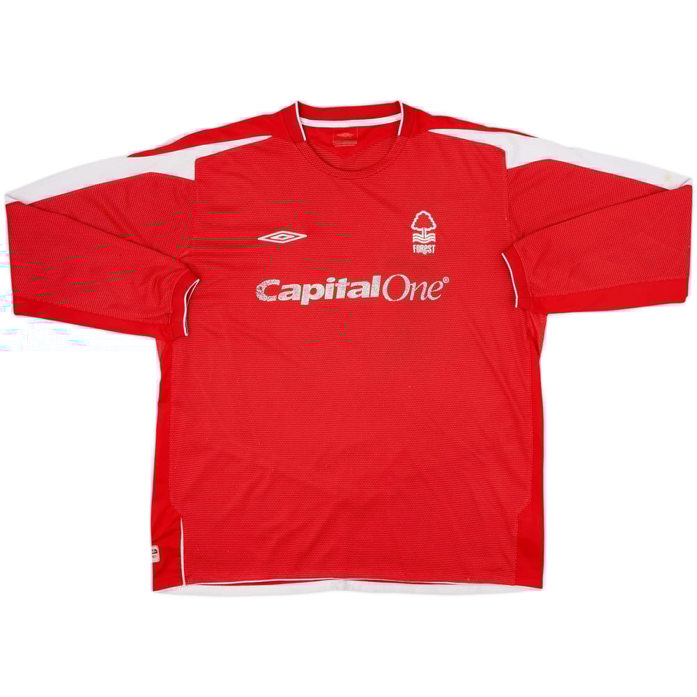 2004-06 Nottingham Forest Home L/S Shirt - 4/10 - (XXL)