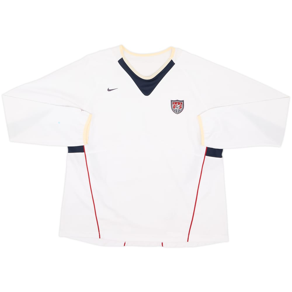 2005-07 USA Women Home L/S Shirt - 6/10 - (Women's XL)