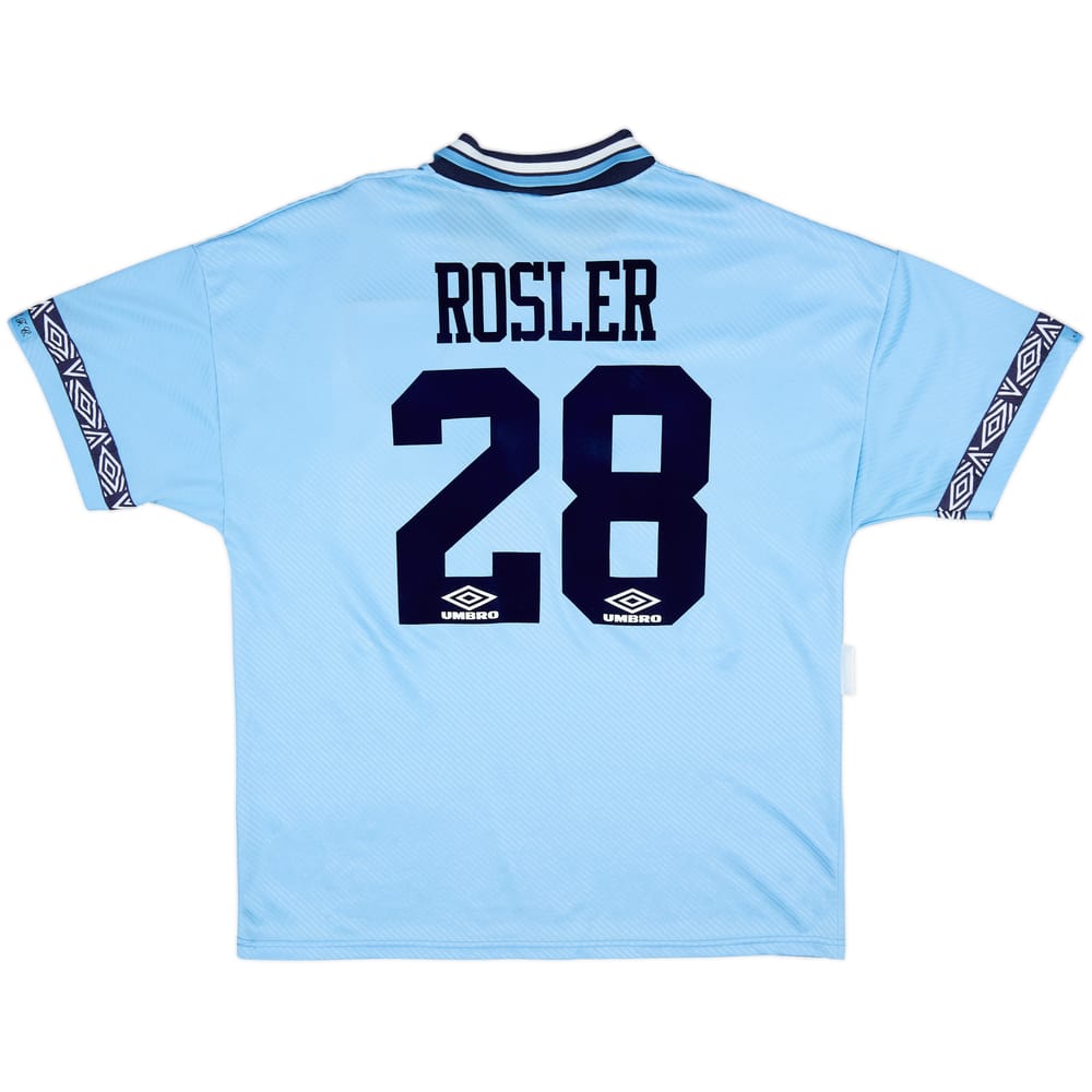 1993-95 Manchester City Home Shirt Rosler #28 - 8/10 - (XL)
