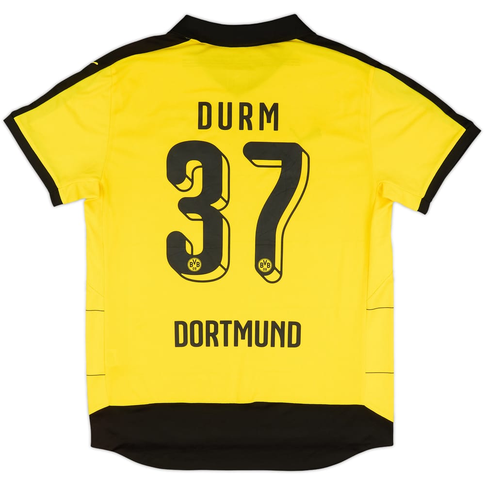 2015-16 Borussia Dortmund Home Shirt Durm #37 - 7/10 - (L)