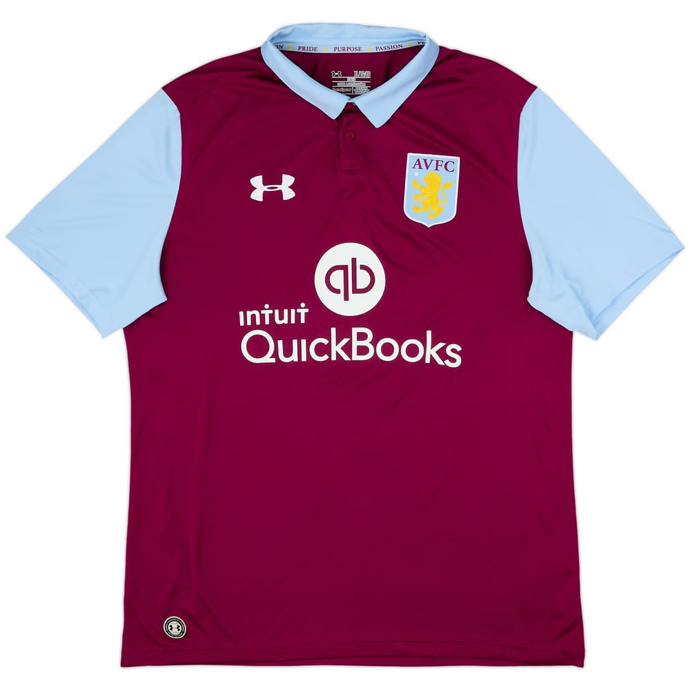 2016-17 Aston Villa Home Shirt - 10/10 - (XL)