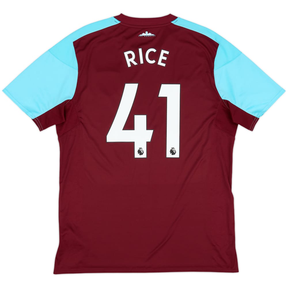 2017-18 West Ham Home Shirt Rice #41 - 8/10 - (XL)