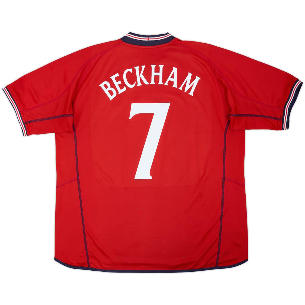 2002-04 England Away Shirt Beckham #7 - 5/10 - (XXL)
