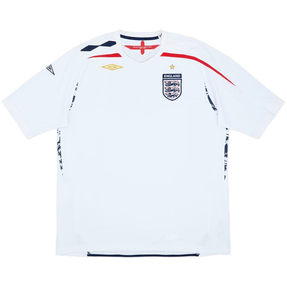 2007-09 England Home Shirt - 4/10 - (XXL)