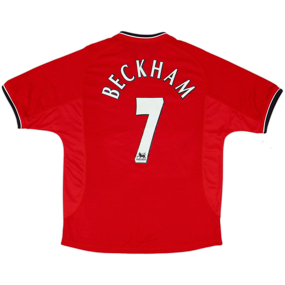 2000-02 Manchester United Home Shirt Beckham #7 - 8/10 - (M)