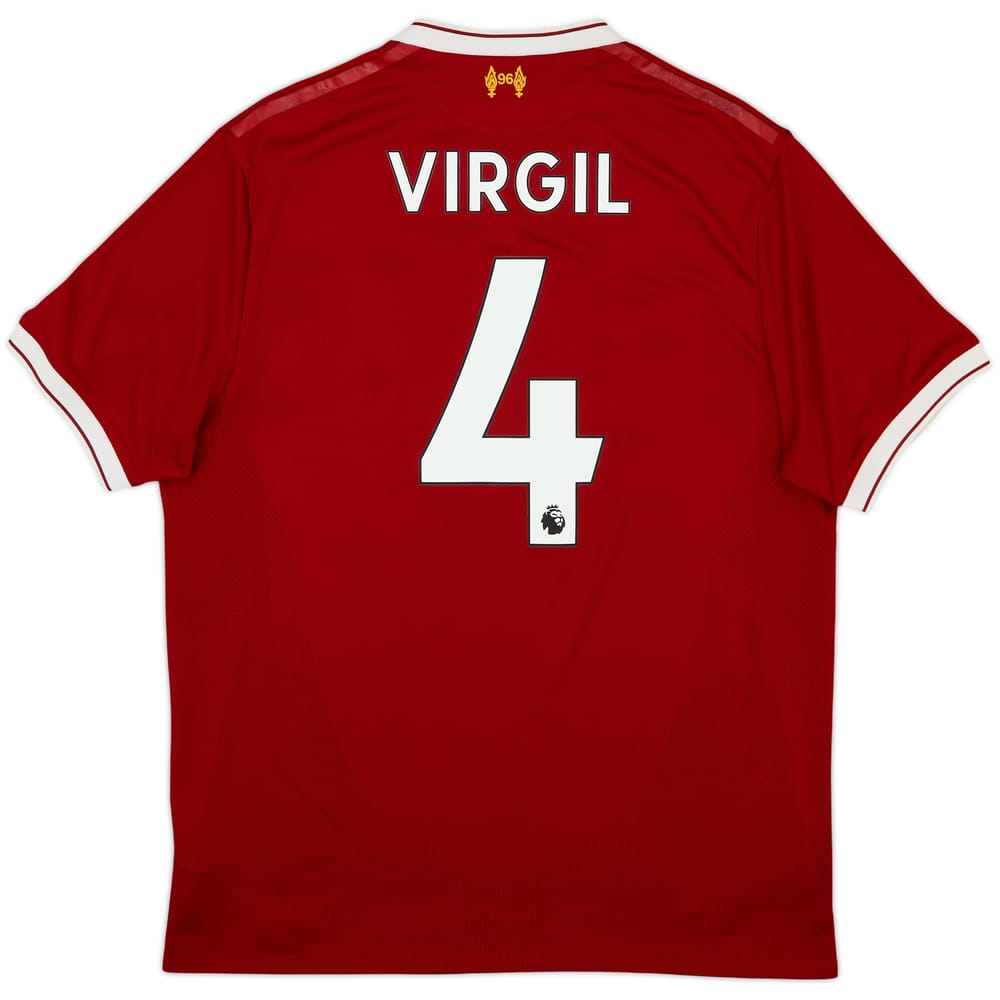 2017-18 Liverpool 125 Years Home Shirt Virgil #4 - 6/10 - (L)