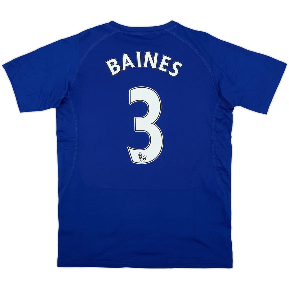 2010-11 Everton Home Shirt Baines #3 - 8/10 - (M)
