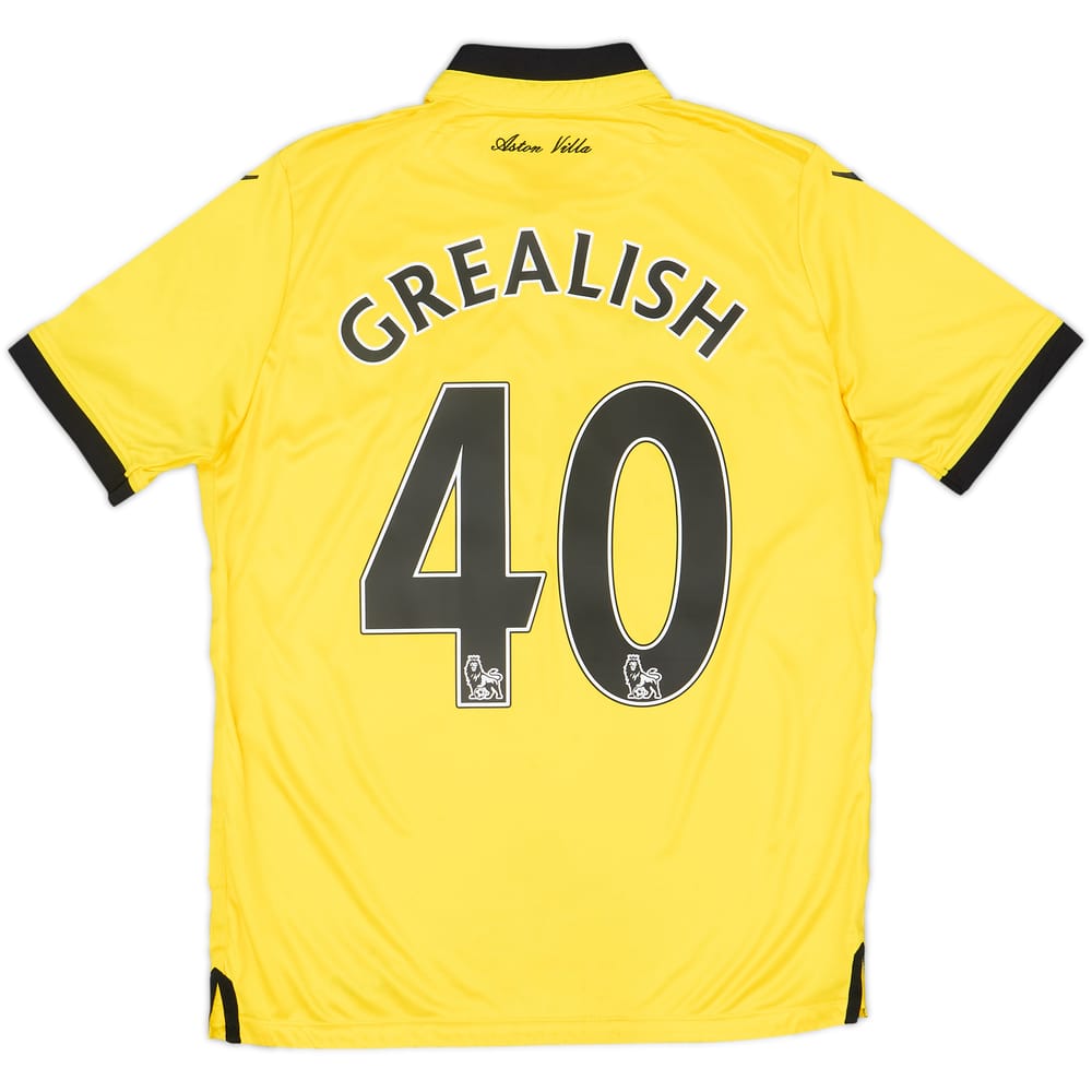 2015-16 Aston Villa Away Shirt Grealish #40 - 6/10 - (XL.Boys)