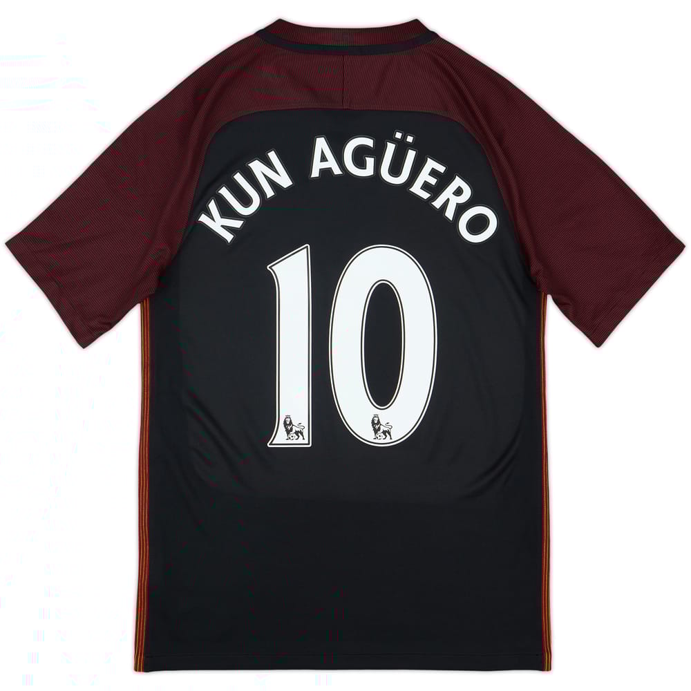 2016-17 Manchester City Away Shirt Kun Aguero #10 - 8/10 - (S)