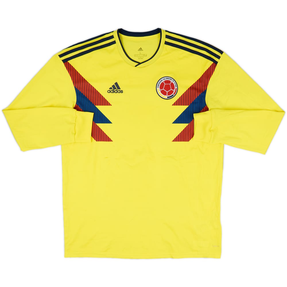 2018-19 Colombia Home L/S Shirt - 8/10 - (L)