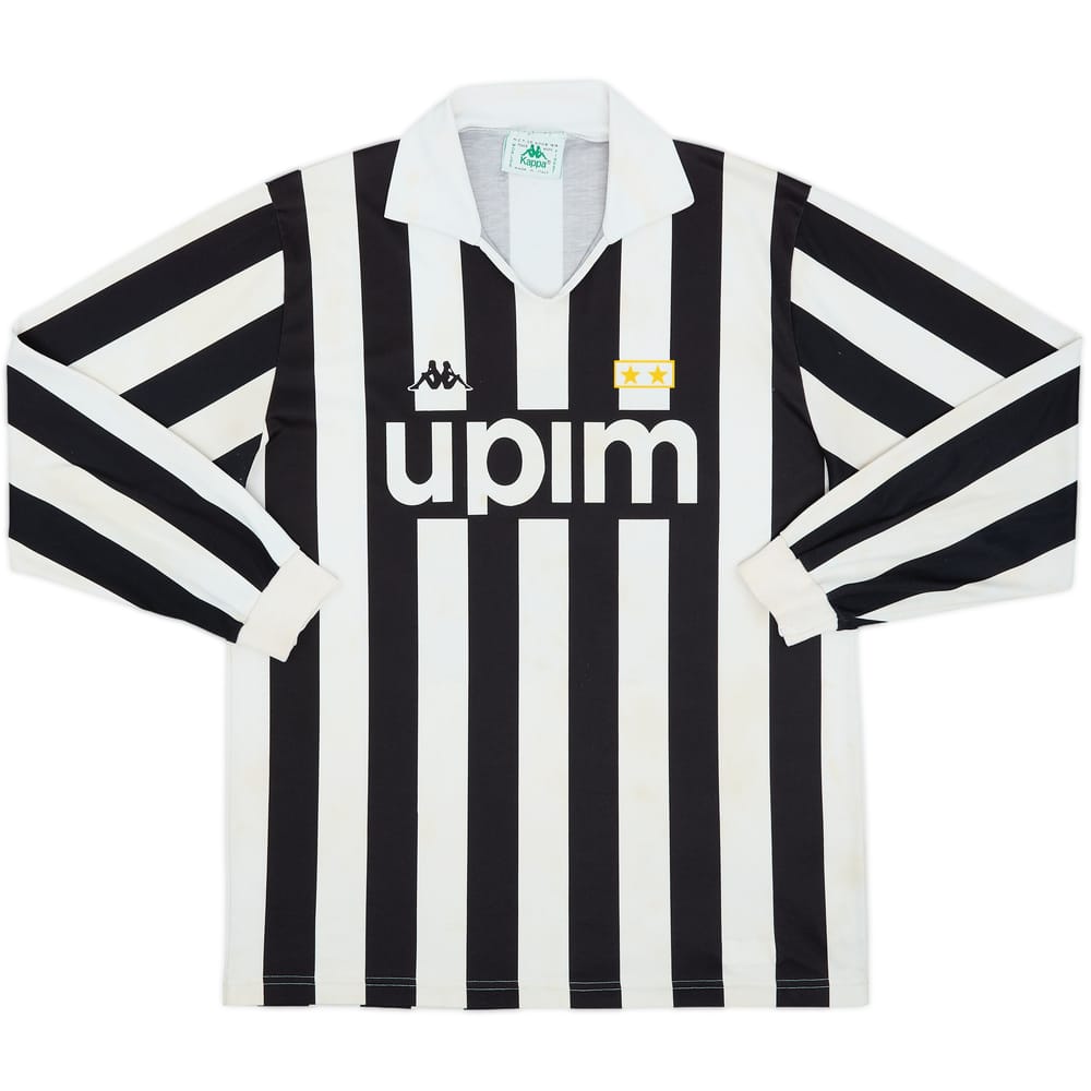 1989-90 Juventus Basic Home L/S Shirt - 5/10 - (XL)