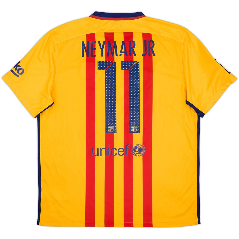 2015-16 Barcelona Away Shirt Neymar Jr #11 - 7/10 - (XL)