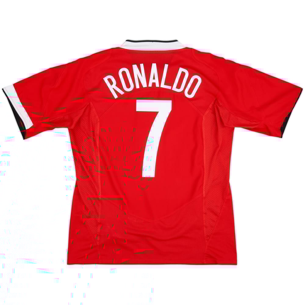 2004-06 Manchester United Home Shirt Ronaldo #7 - 9/10 - (L)