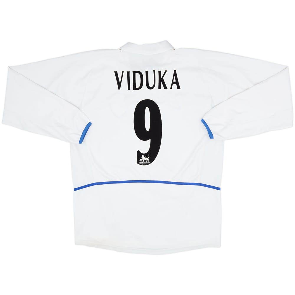 2002-03 Leeds United Home L/S Shirt Viduka #9 - 8/10 - (L)