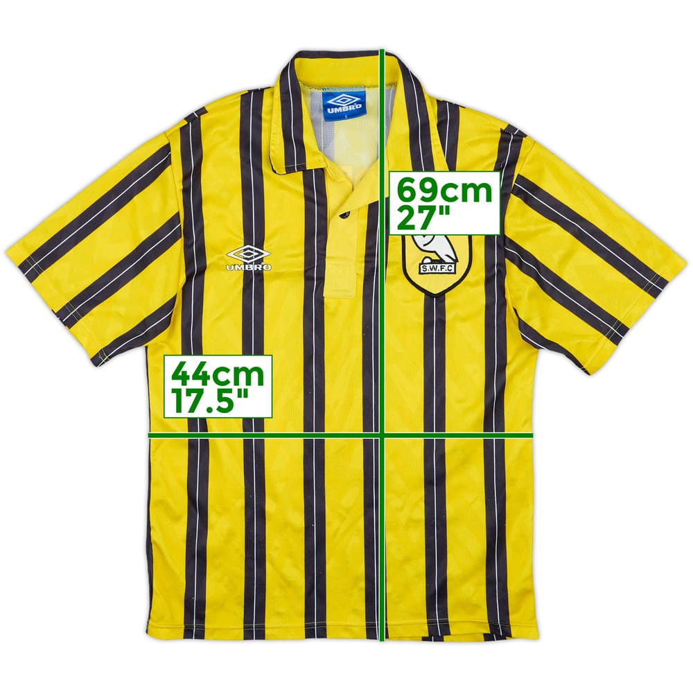 1992-93 Sheffield Wednesday Away Shirt Waddle #8 - 8/10 - (S)