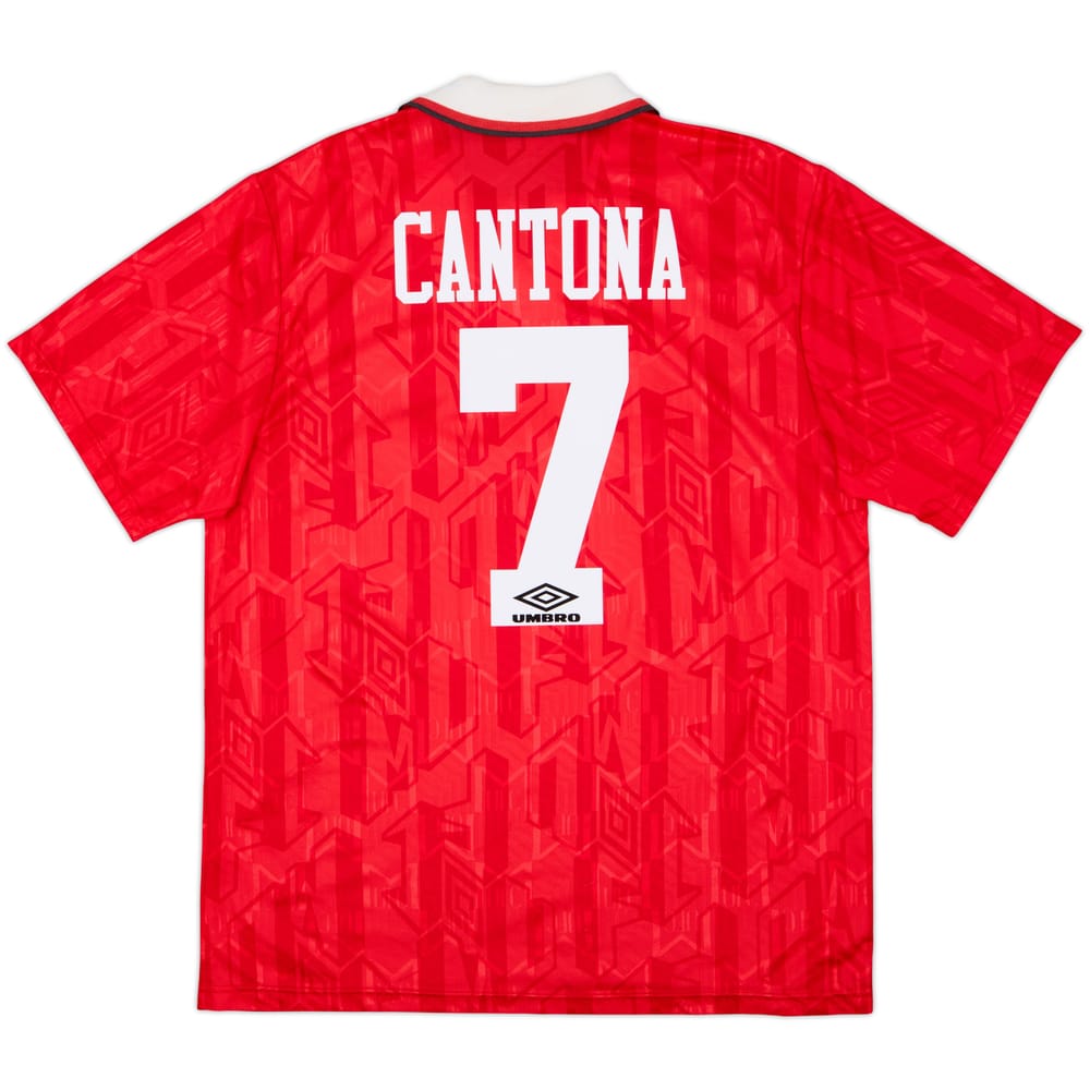 1992-94 Manchester United Home Shirt Cantona #7 - 8/10 - (XL)