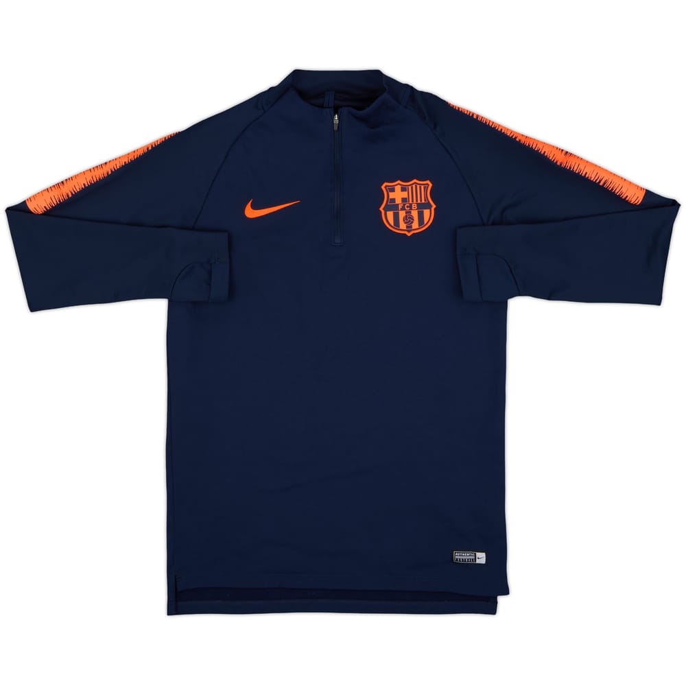2018-19 Barcelona Nike 1/4 Zip Training Top - 8/10 - (S)