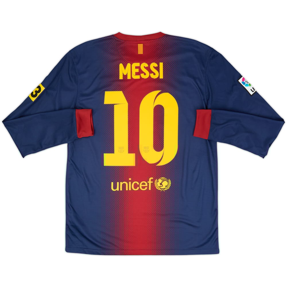 2012-13 Barcelona Home L/S Shirt Messi #10 - 8/10 - (M)