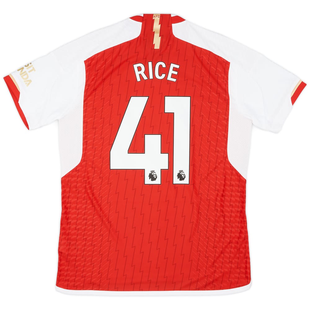 2023-24 Arsenal Authentic Home Shirt Rice #41