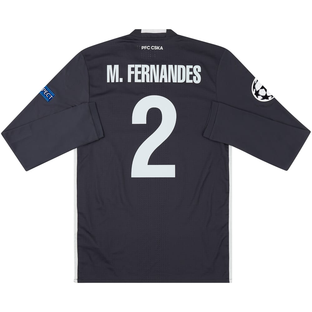 2017-18 CSKA Moscow Match Issue Champions League Third L/S Shirt M. Fernandes #2 (v Man Utd)