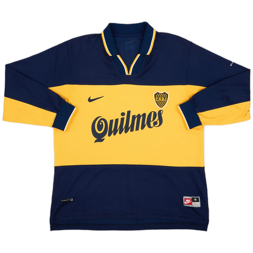 1998-00 Boca Juniors Home L/S Shirt - 7/10 - (S)