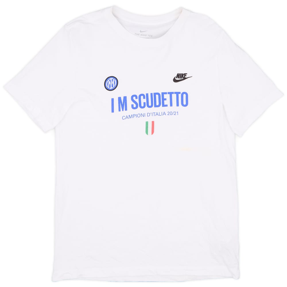 2020-21 Inter Milan Nike 'Scudetto 20/21' Graphic Tee - 8/10 - (M)